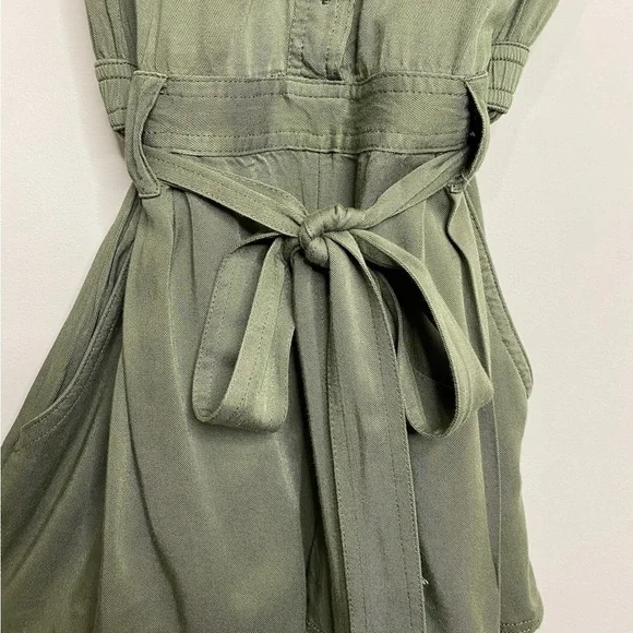 Aerie Olive Green Short Sleeve Utility Romper Small - Picture 3 of 5